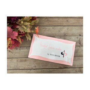 50s Dan River Pillowslips Spring Rain NOS Mod Cotton Muslin Pink White Set of 2